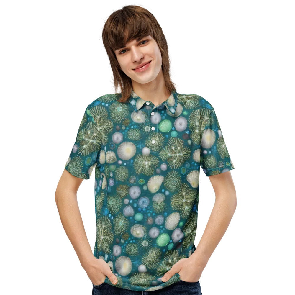 Abyssal Garden on Men's Slim Fit Polo Shirt — Front