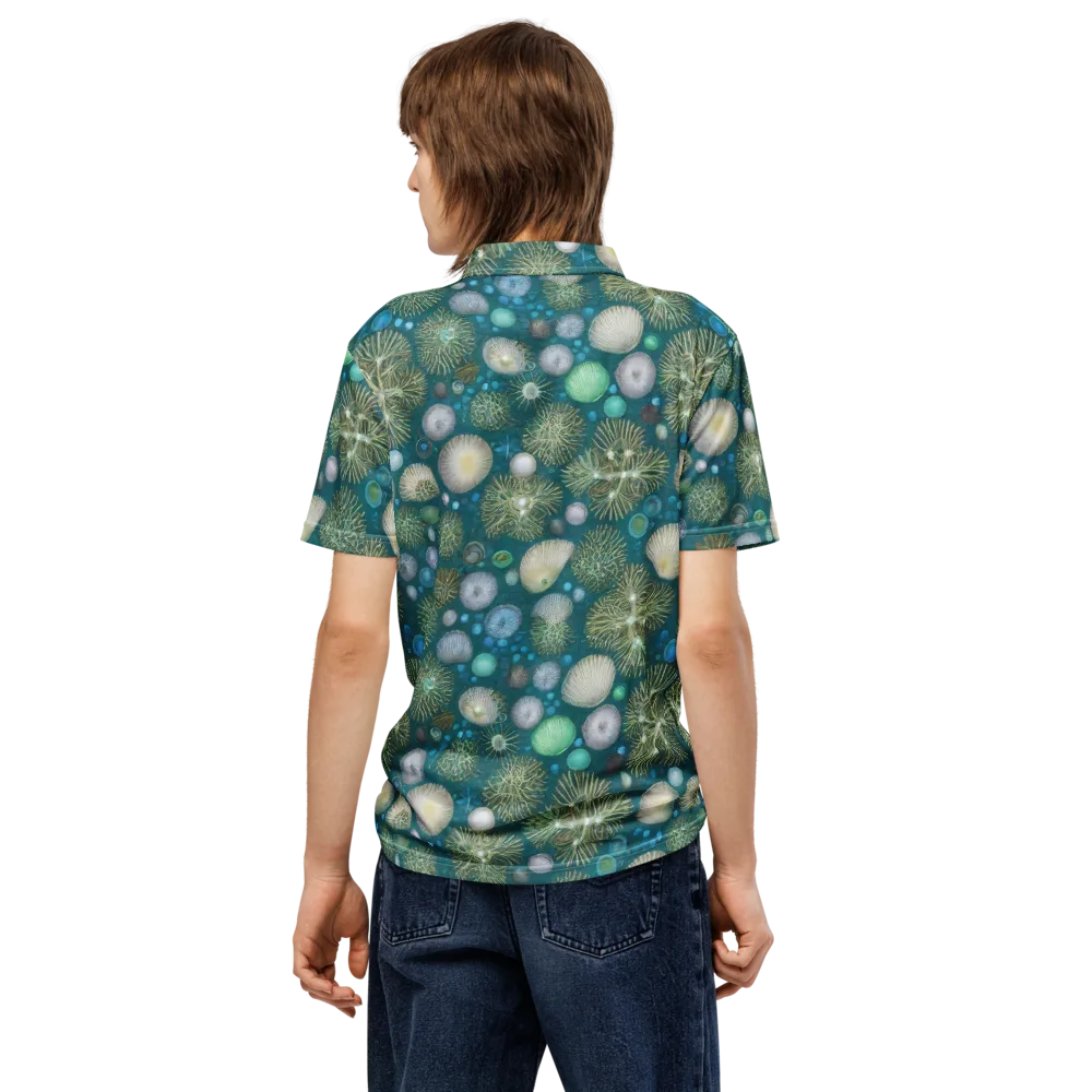 Abyssal Garden on Men's Slim Fit Polo Shirt — Back