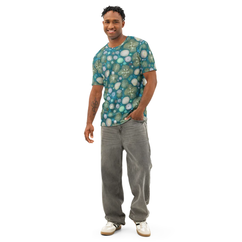 Abyssal Garden on Men's Cotton Crew Neck T-Shirt — Front