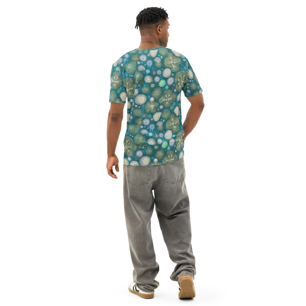Abyssal Garden on Men's Cotton Crew Neck T-Shirt — Back