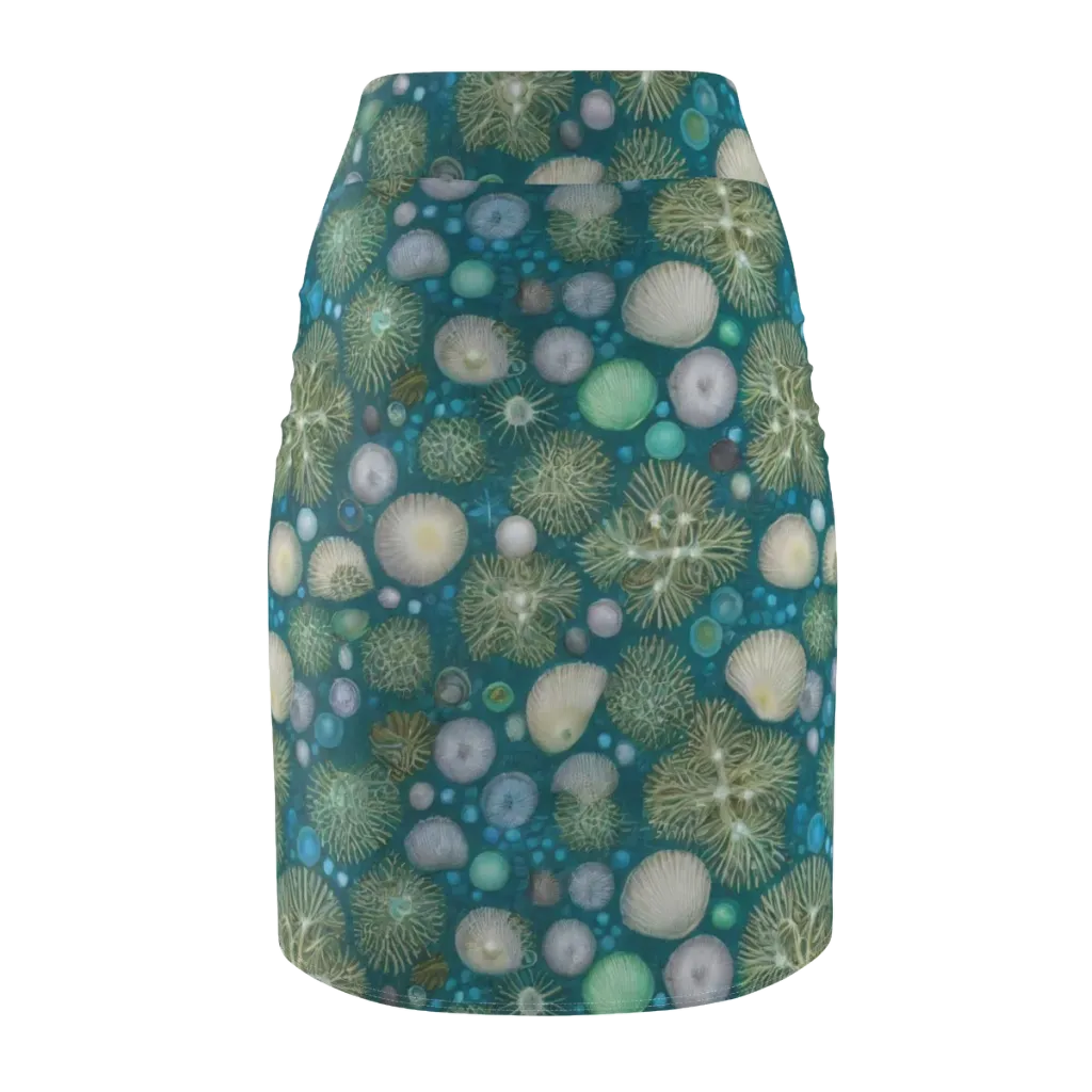 Abyssal Garden on Pencil Skirt — Back