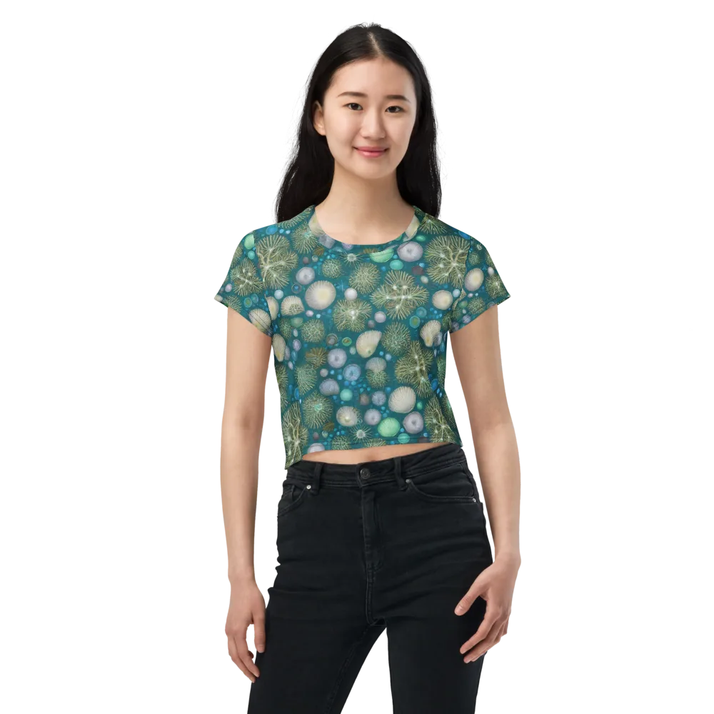Abyssal Garden on Crop Tee — Front