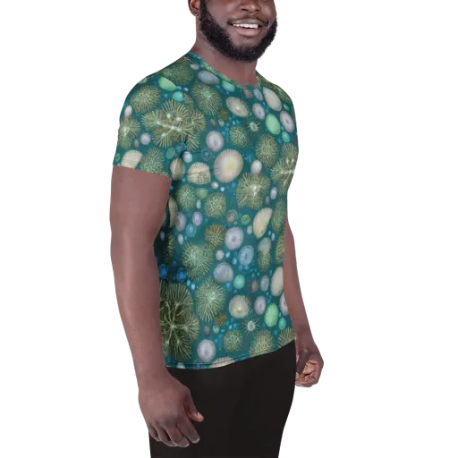 Abyssal Garden on a Men's Athletic T-Shirt