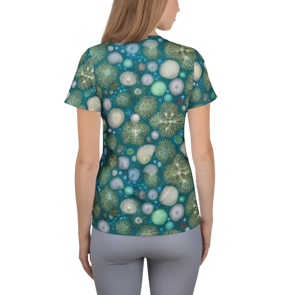 Abyssal Garden on Women's Athletic T-Shirt — Back