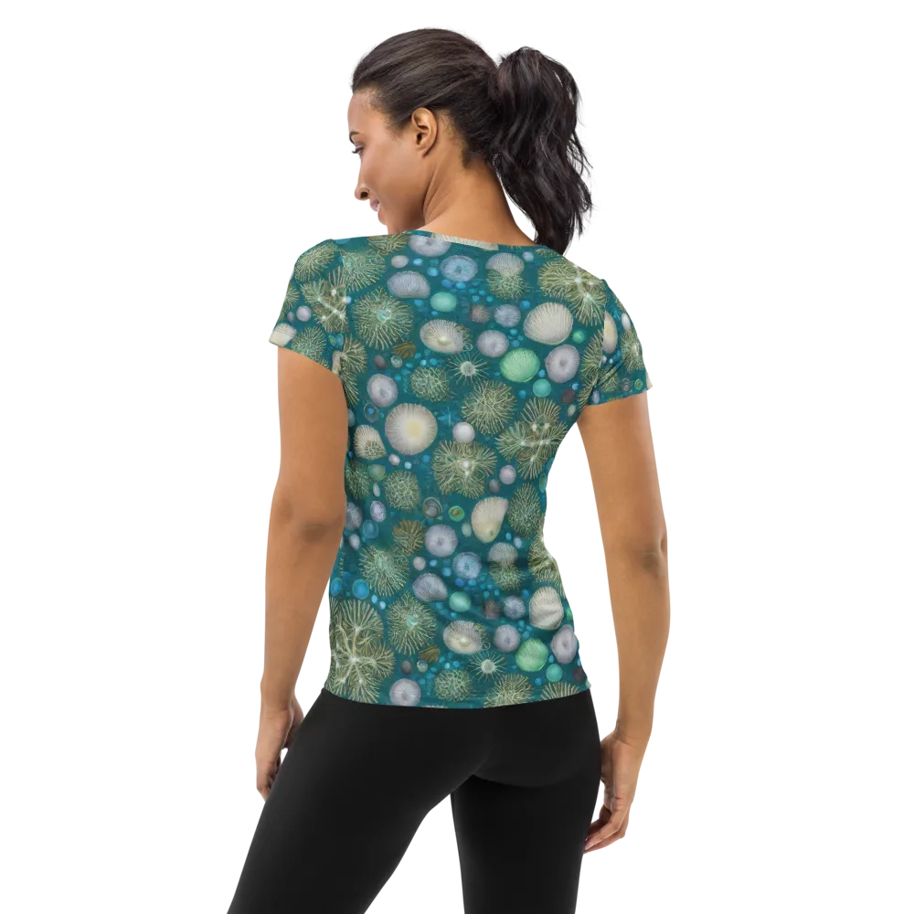 Abyssal Garden on Women's Athletic T-Shirt — Back
