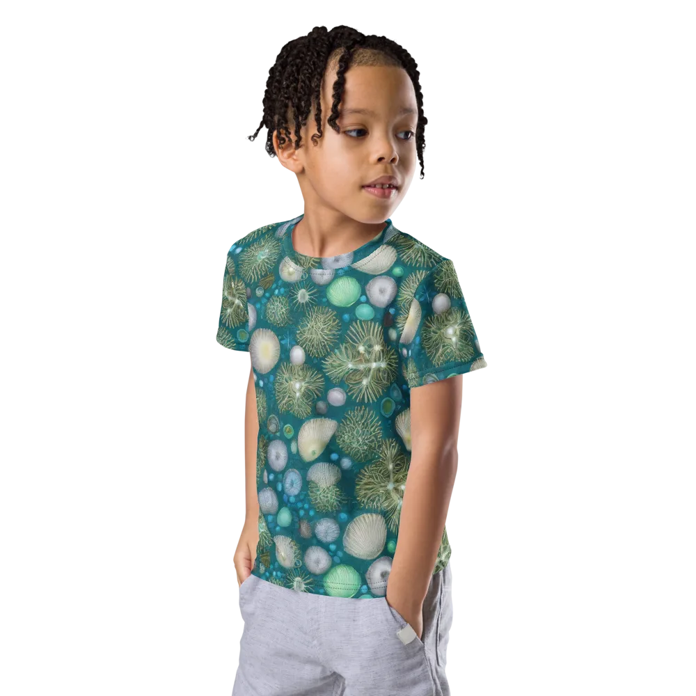 Abyssal Garden on Kids Crew Neck T-Shirt — Left Front