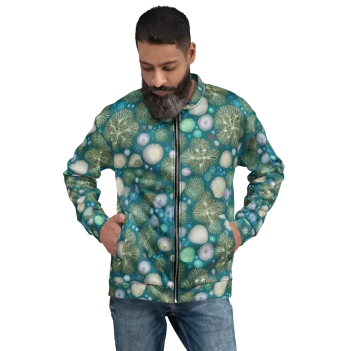 Abyssal Garden on a Bomber Jacket