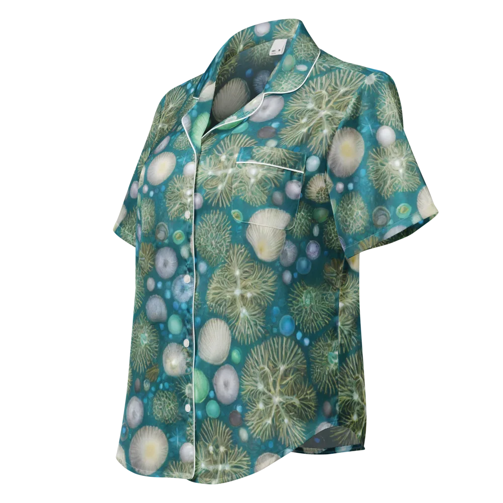 Abyssal Garden on Women's Short Sleeve Pajama Top — Left Front