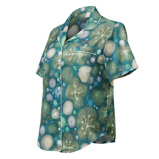 Abyssal Garden on a Women's Short Sleeve Pajama Top