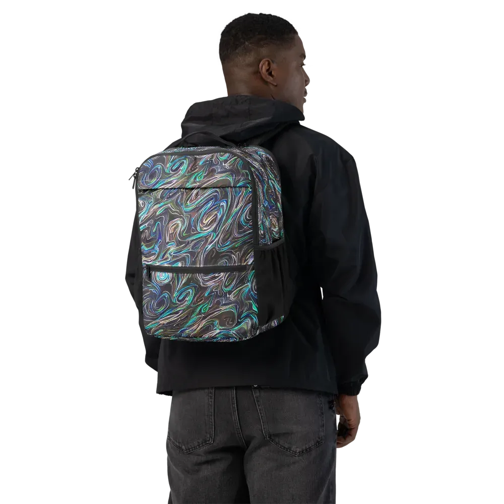 Iridescent Riptide on Utility Backpack — Back