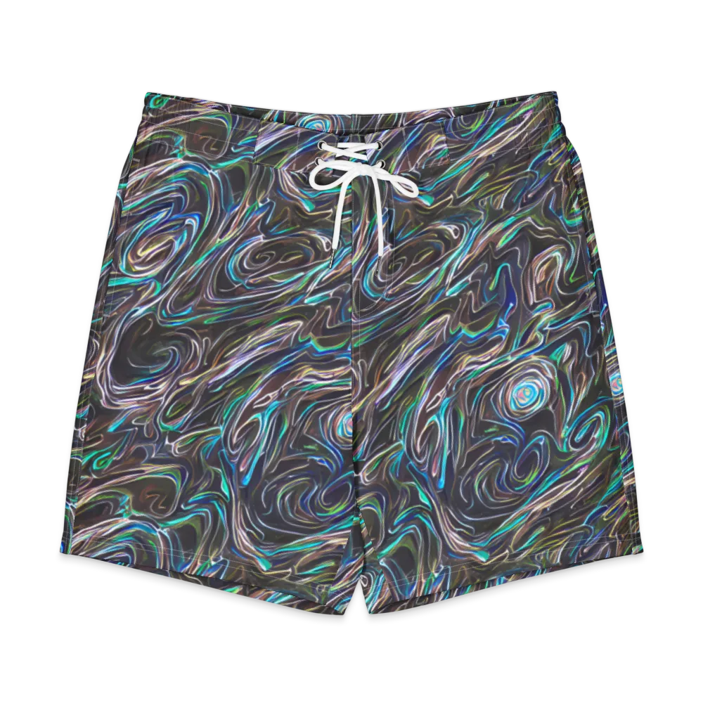 Iridescent Riptide on Men's Board Shorts — Front