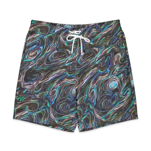Iridescent Riptide on a Men's Board Shorts