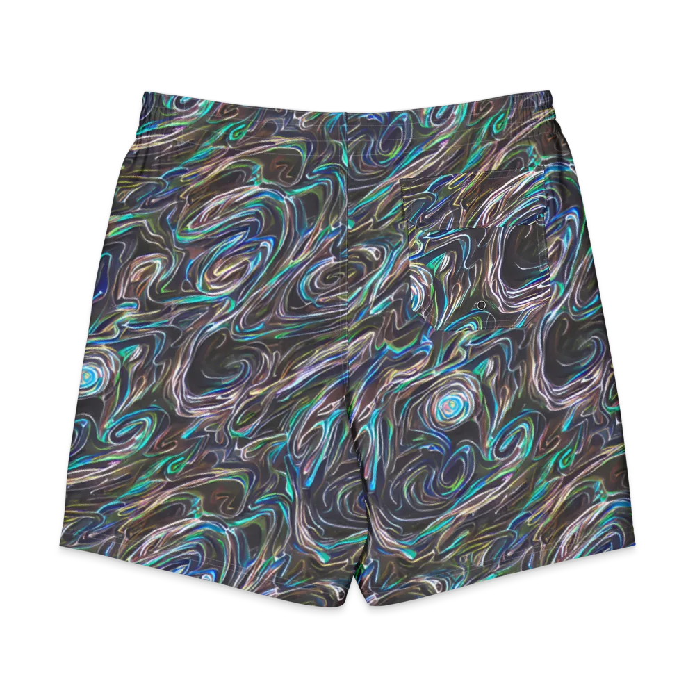 Iridescent Riptide on Men's Board Shorts — Back