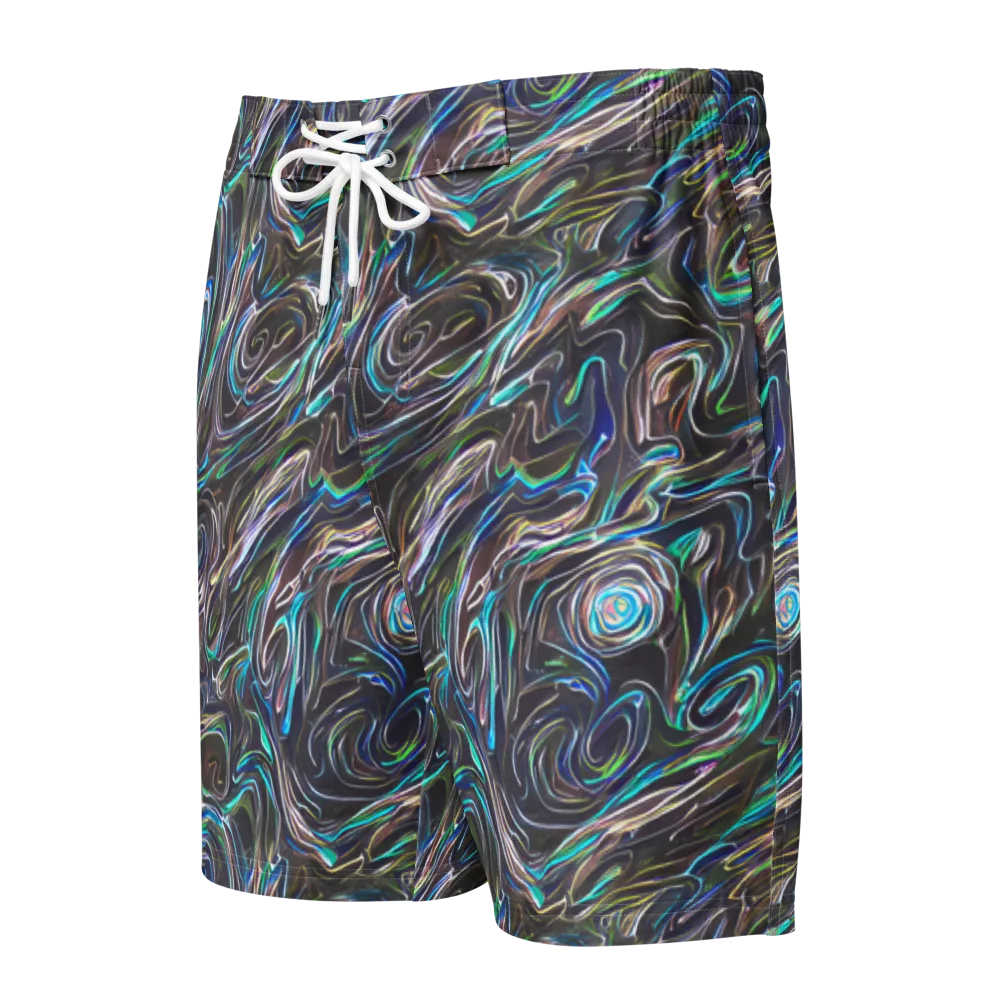 Iridescent Riptide on Men's Board Shorts — Front