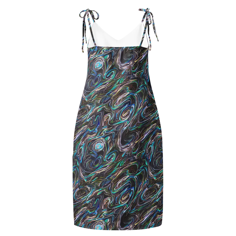 Iridescent Riptide on Slip Dress — Back