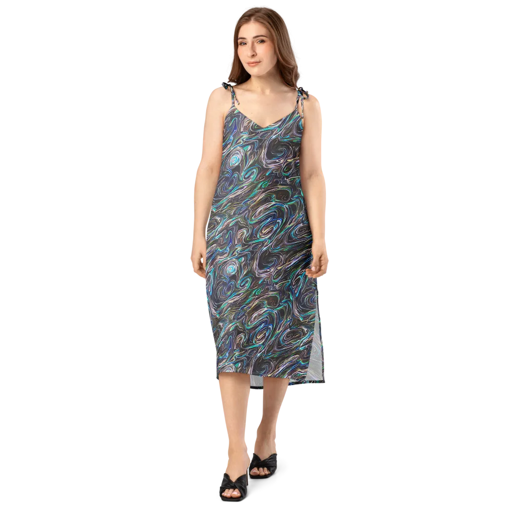 Iridescent Riptide on Slip Dress — Front