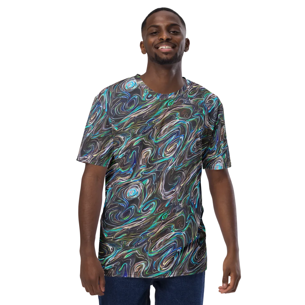 Iridescent Riptide on Men's Crew Neck T-Shirt — Front