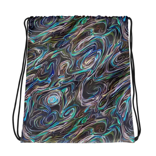 Iridescent Riptide on a Drawstring Bag