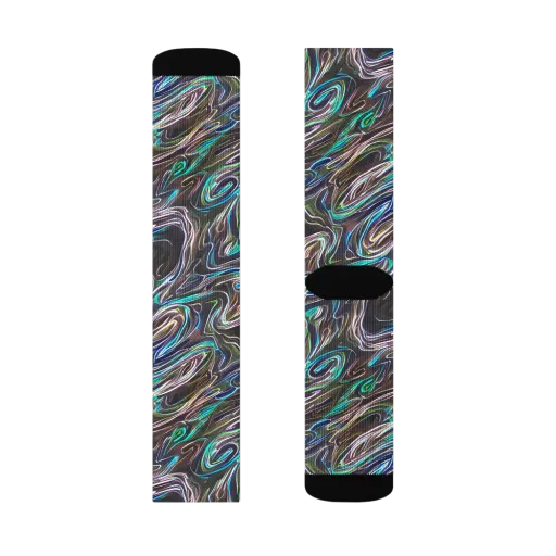 Iridescent Riptide on a Socks