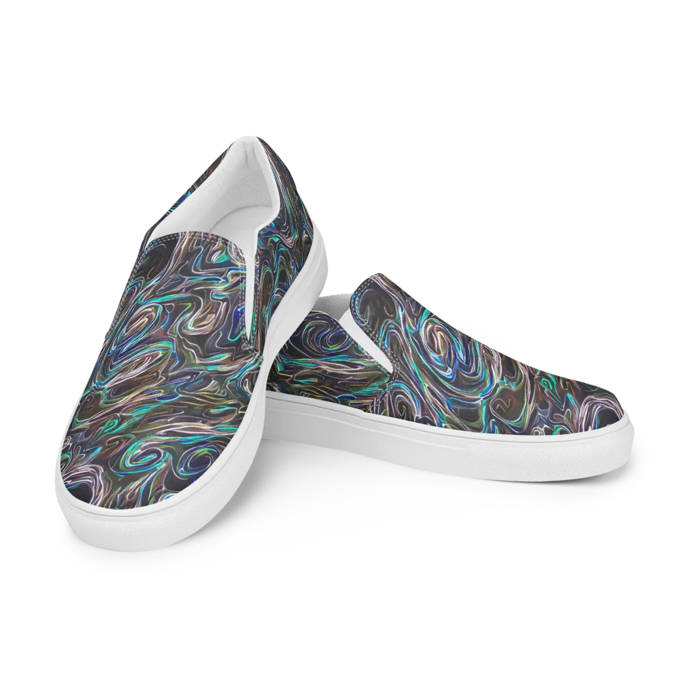Iridescent Riptide on Women's Slip-On Canvas Shoes — Left Front