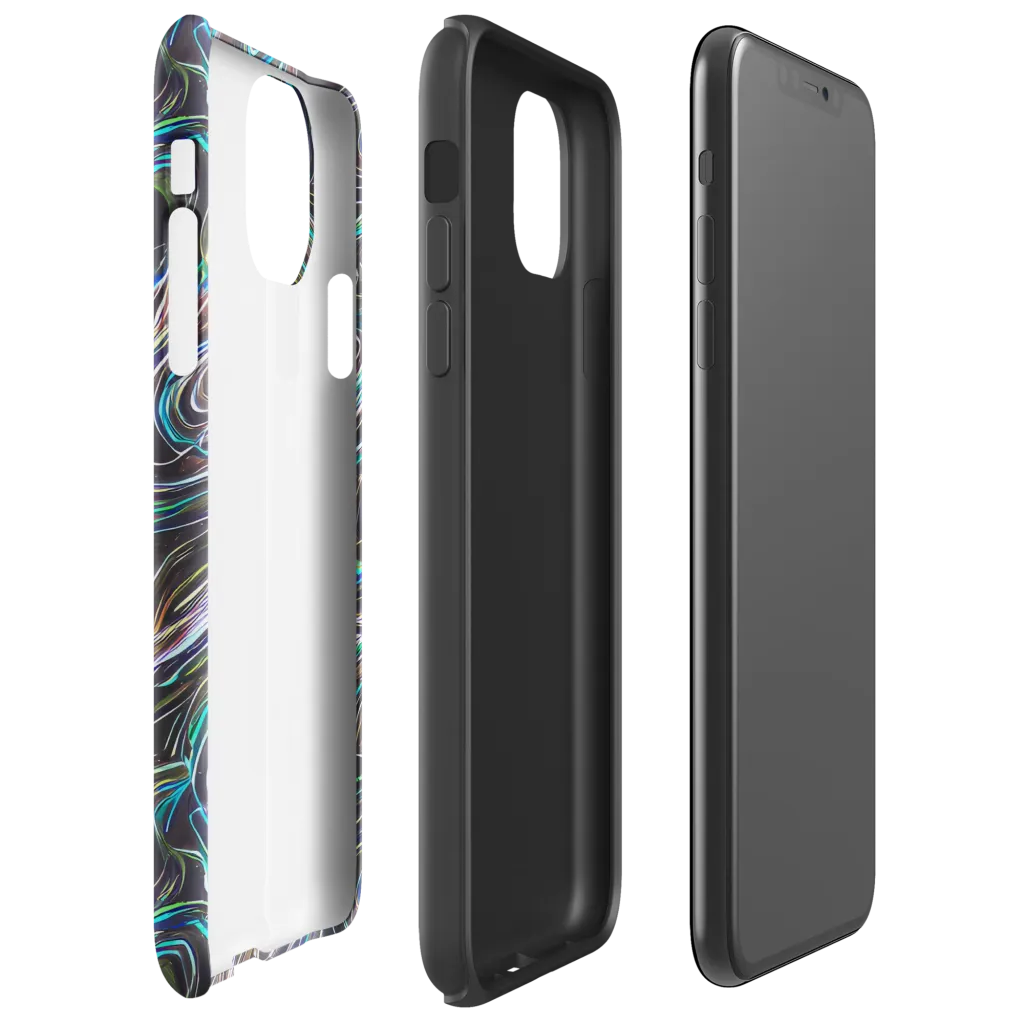 Iridescent Riptide on Tough Case for iPhone® — Right