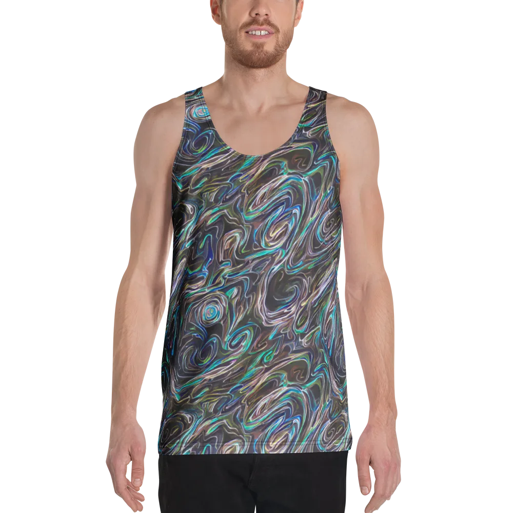 Iridescent Riptide on Men's Tank Top — Front
