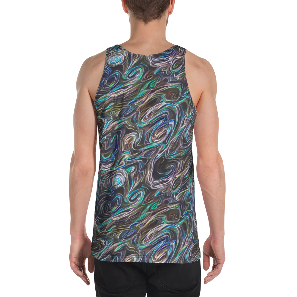 Iridescent Riptide on Men's Tank Top — Back