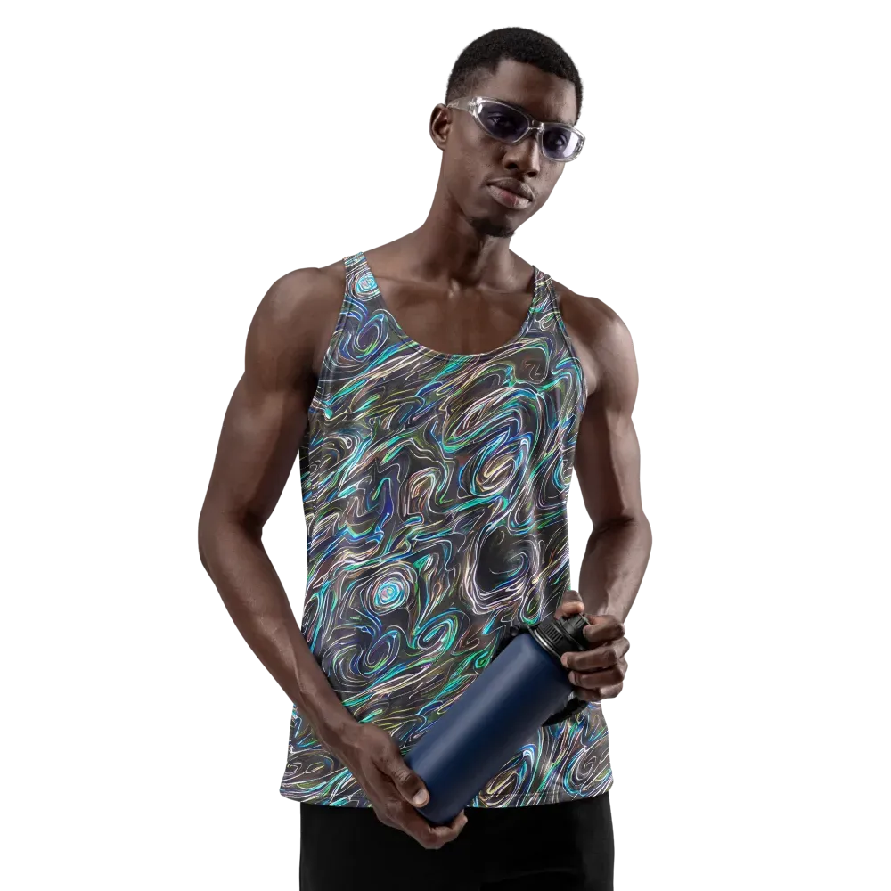 Iridescent Riptide on Men's Tank Top — Front