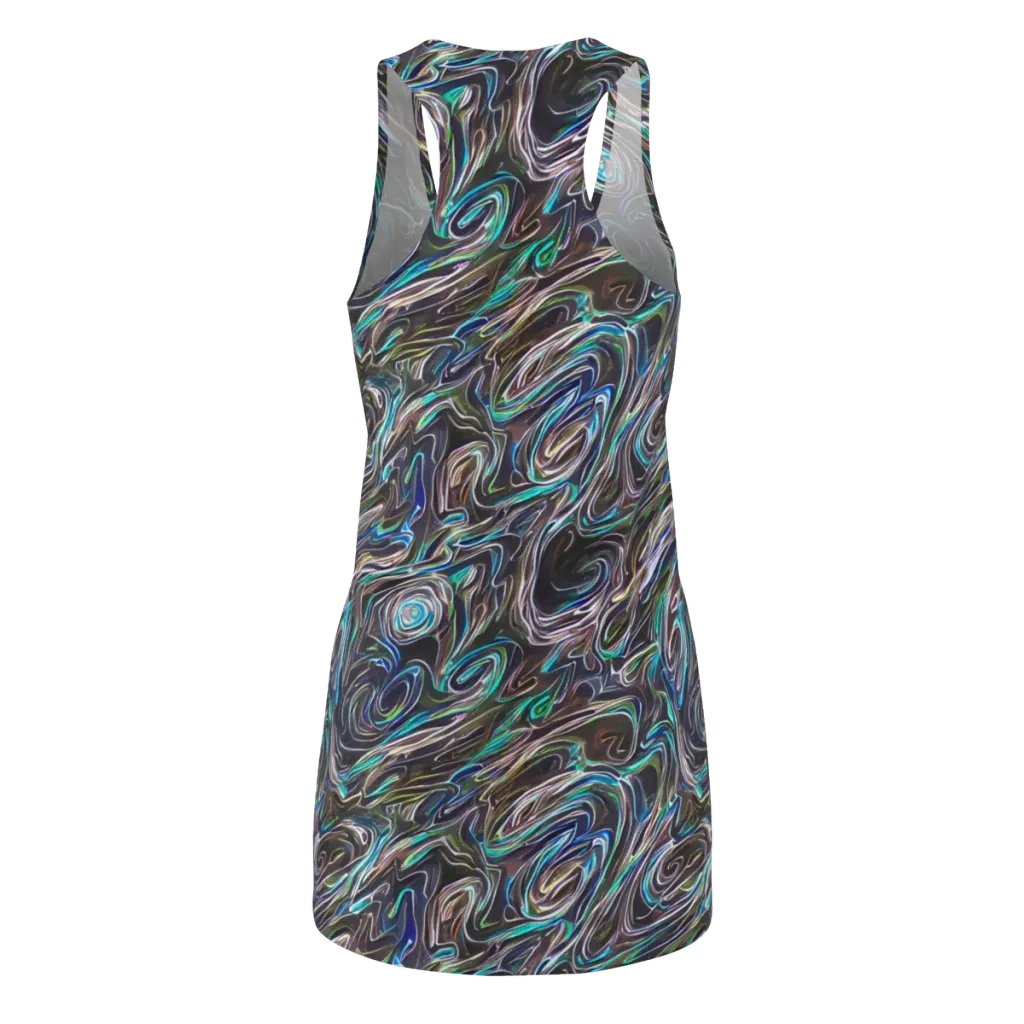 Iridescent Riptide on Racerback Dress — Back