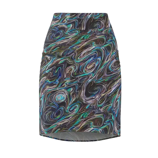 Iridescent Riptide on a Pencil Skirt