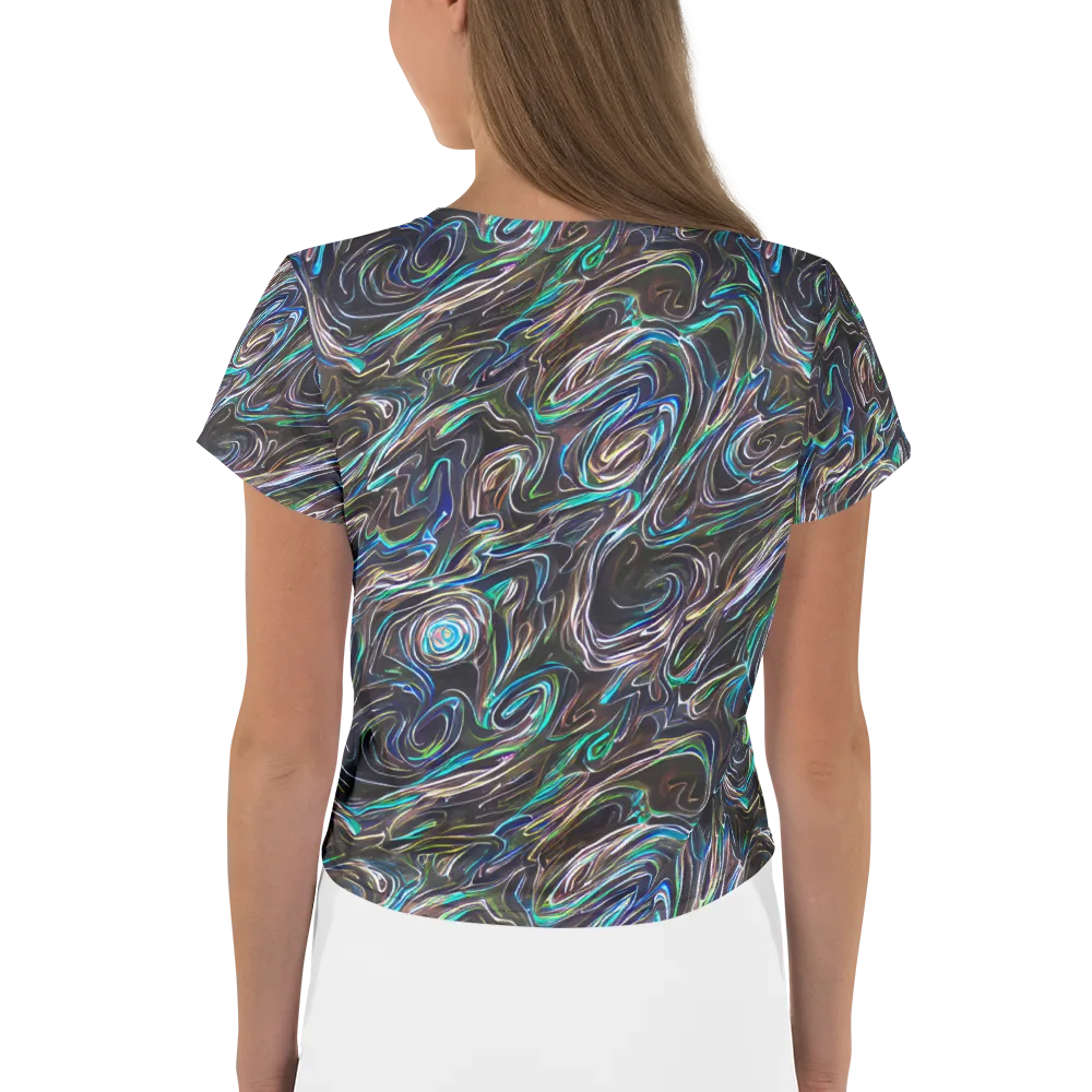 Iridescent Riptide on Crop Tee — Back