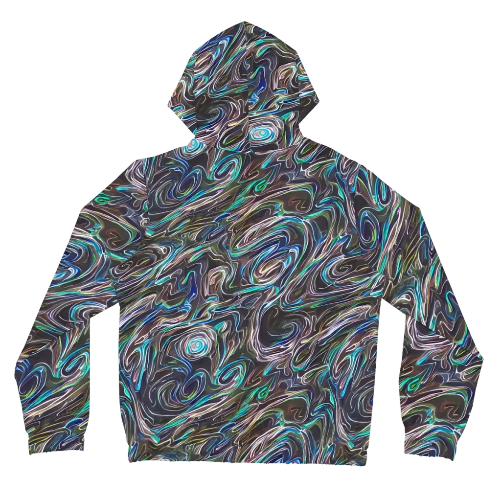 Iridescent Riptide on Women's Full-Zip Hoodie — Back