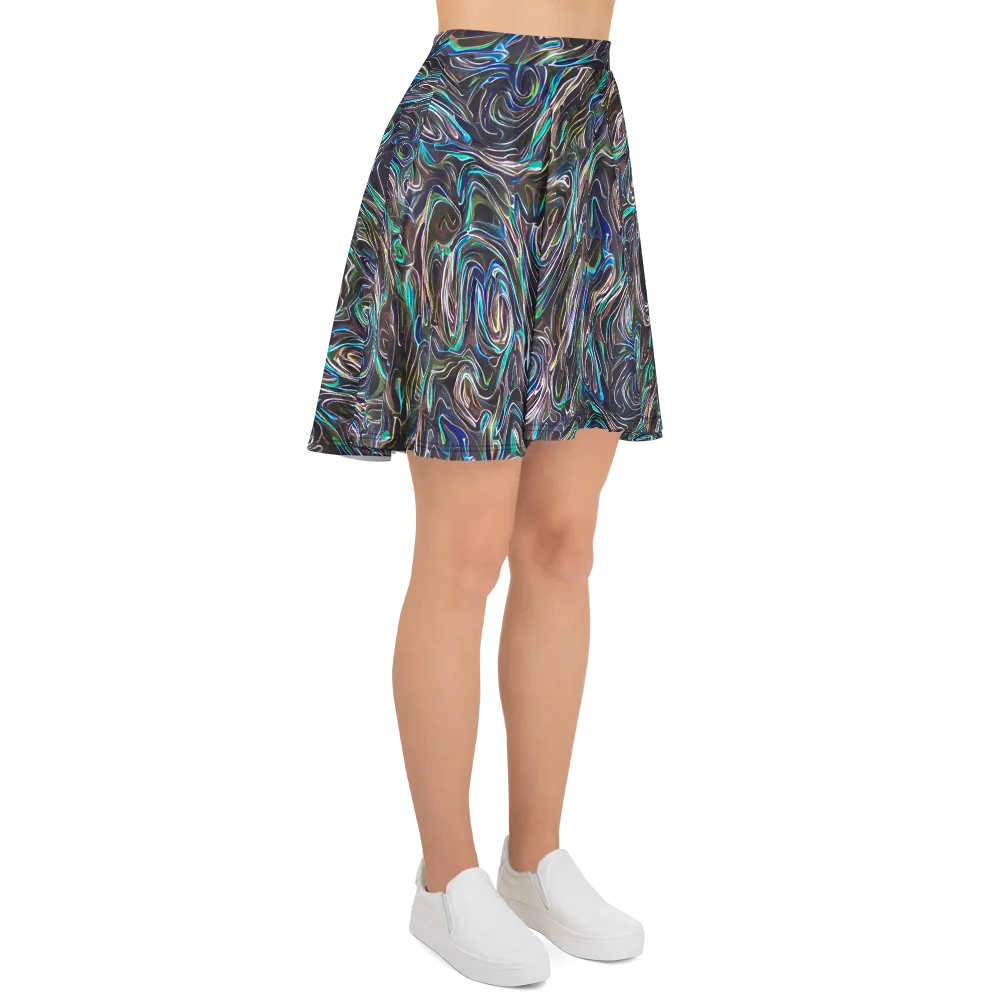 Iridescent Riptide on Skater Skirt — Right