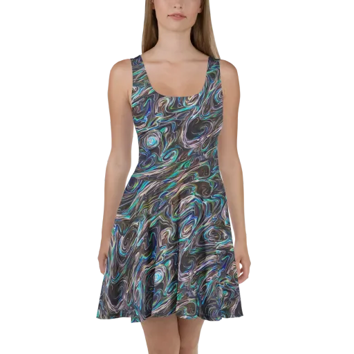 Iridescent Riptide on a Skater Dress