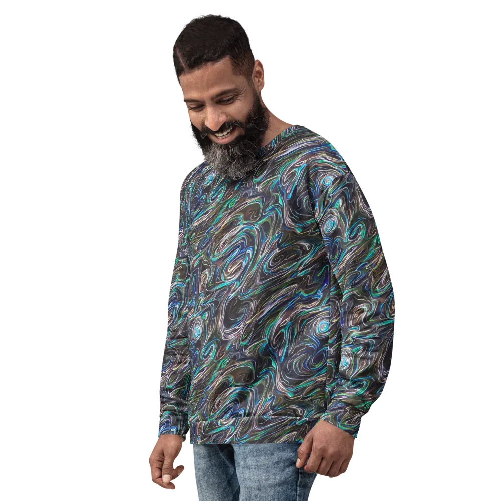 Iridescent Riptide on Sweatshirt — Left Front