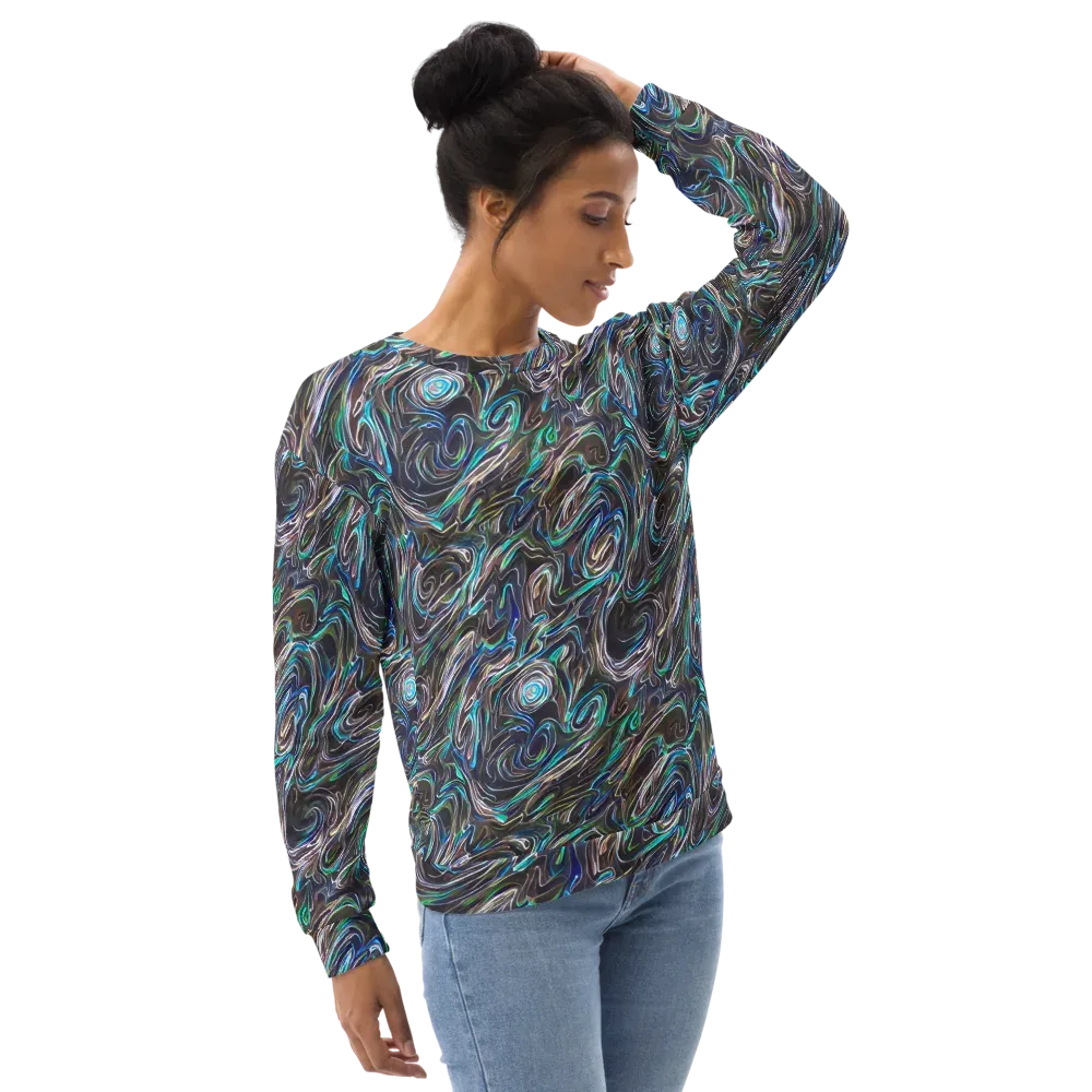 Iridescent Riptide on Sweatshirt — Right Front