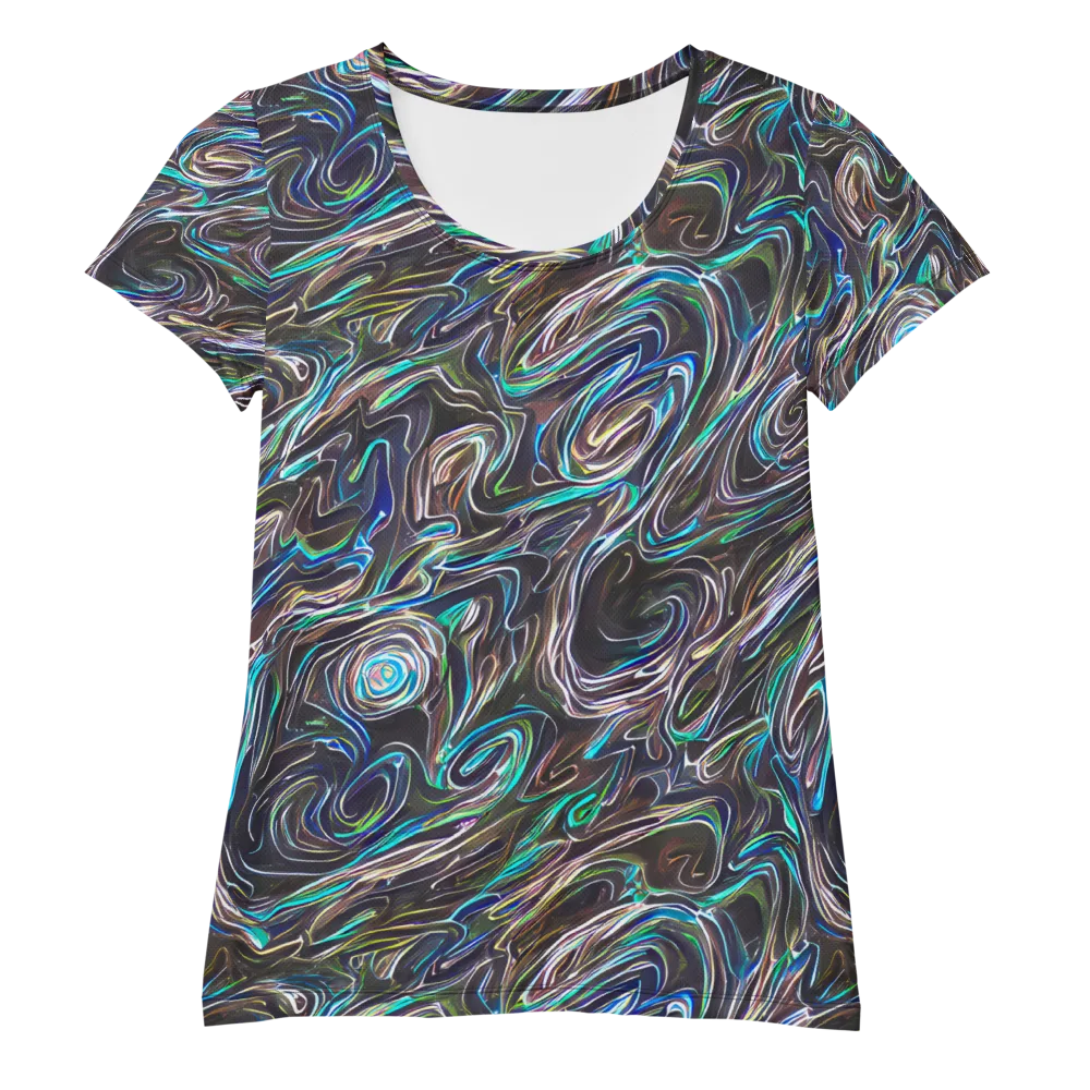 Iridescent Riptide on Women's Athletic T-Shirt — Front