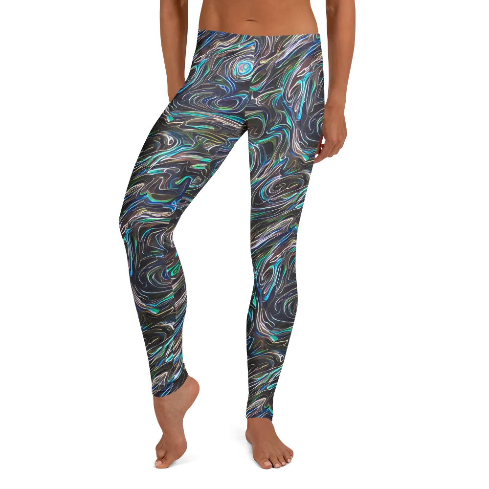 Iridescent Riptide on Leggings — Front