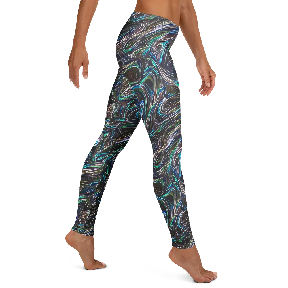 Iridescent Riptide on Leggings — Right