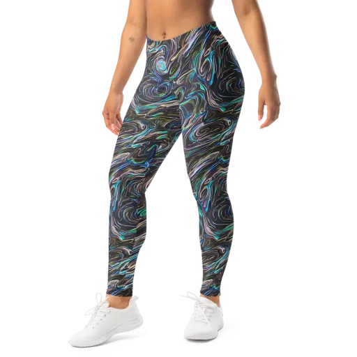 Iridescent Riptide on a Leggings