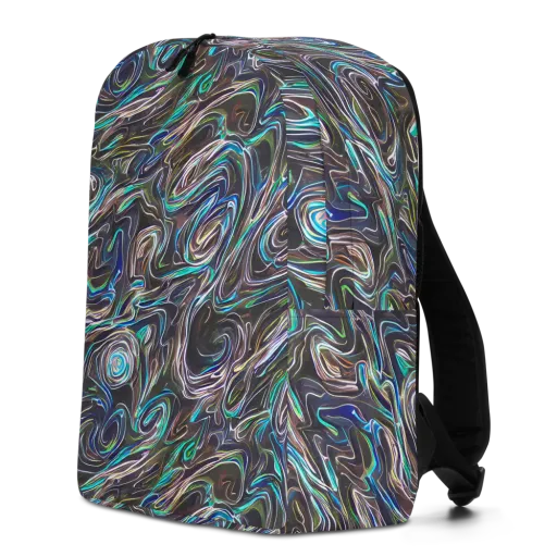Iridescent Riptide on a Minimalist Backpack