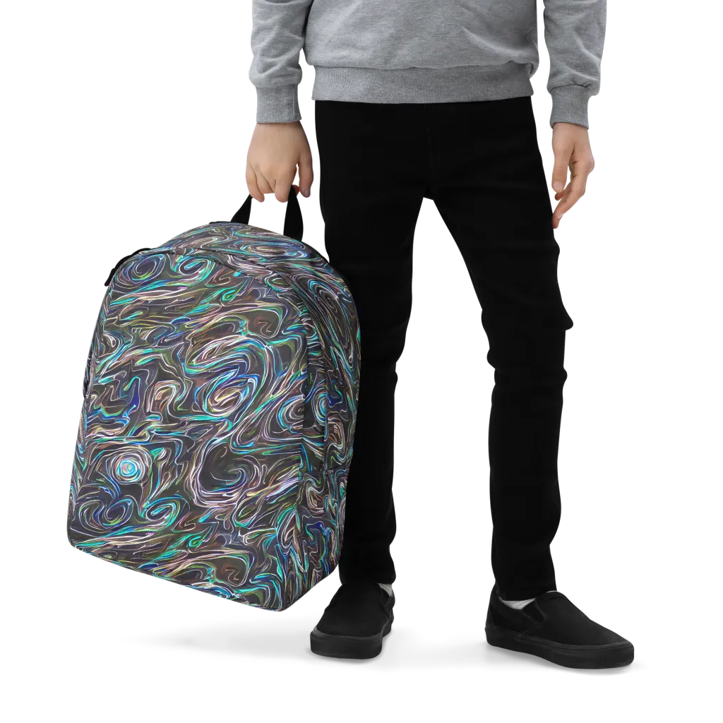 Iridescent Riptide on Minimalist Backpack — Zoomed-in
