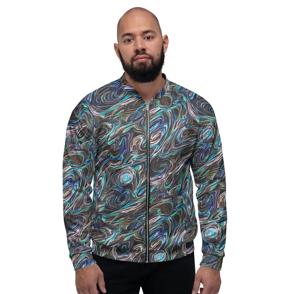 Iridescent Riptide on Bomber Jacket — Front