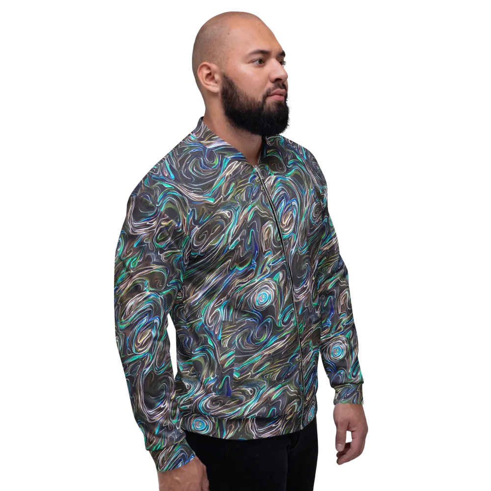 Iridescent Riptide on Bomber Jacket — Right