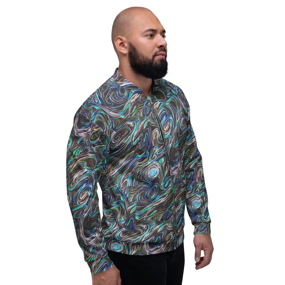 Iridescent Riptide on Bomber Jacket — Right