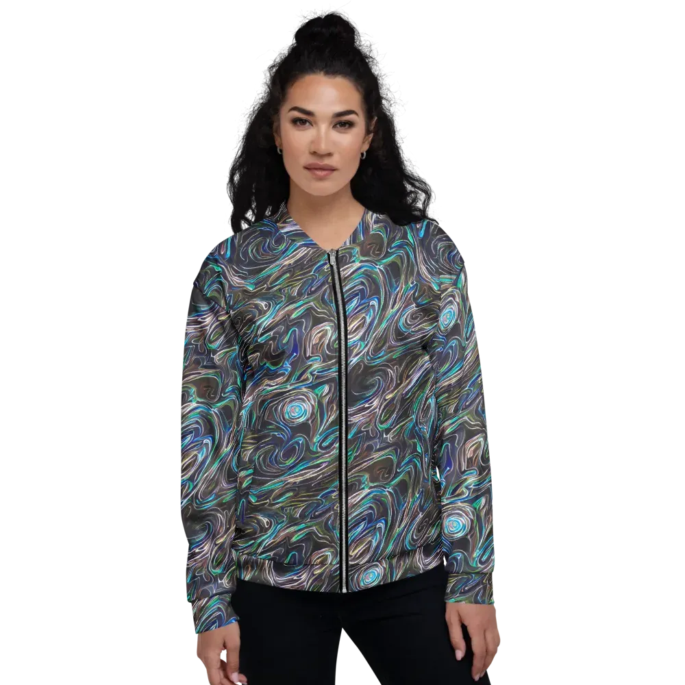 Iridescent Riptide on Bomber Jacket — Front
