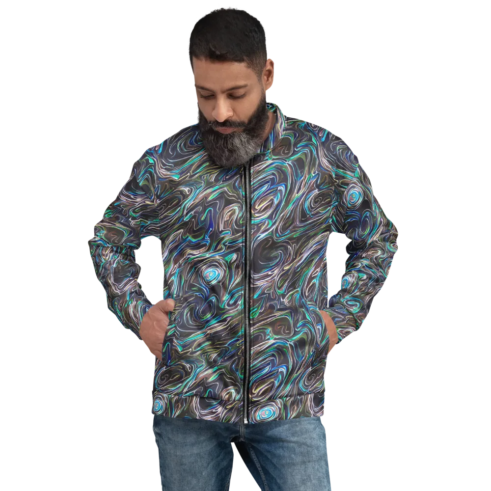 Iridescent Riptide on Bomber Jacket — Front