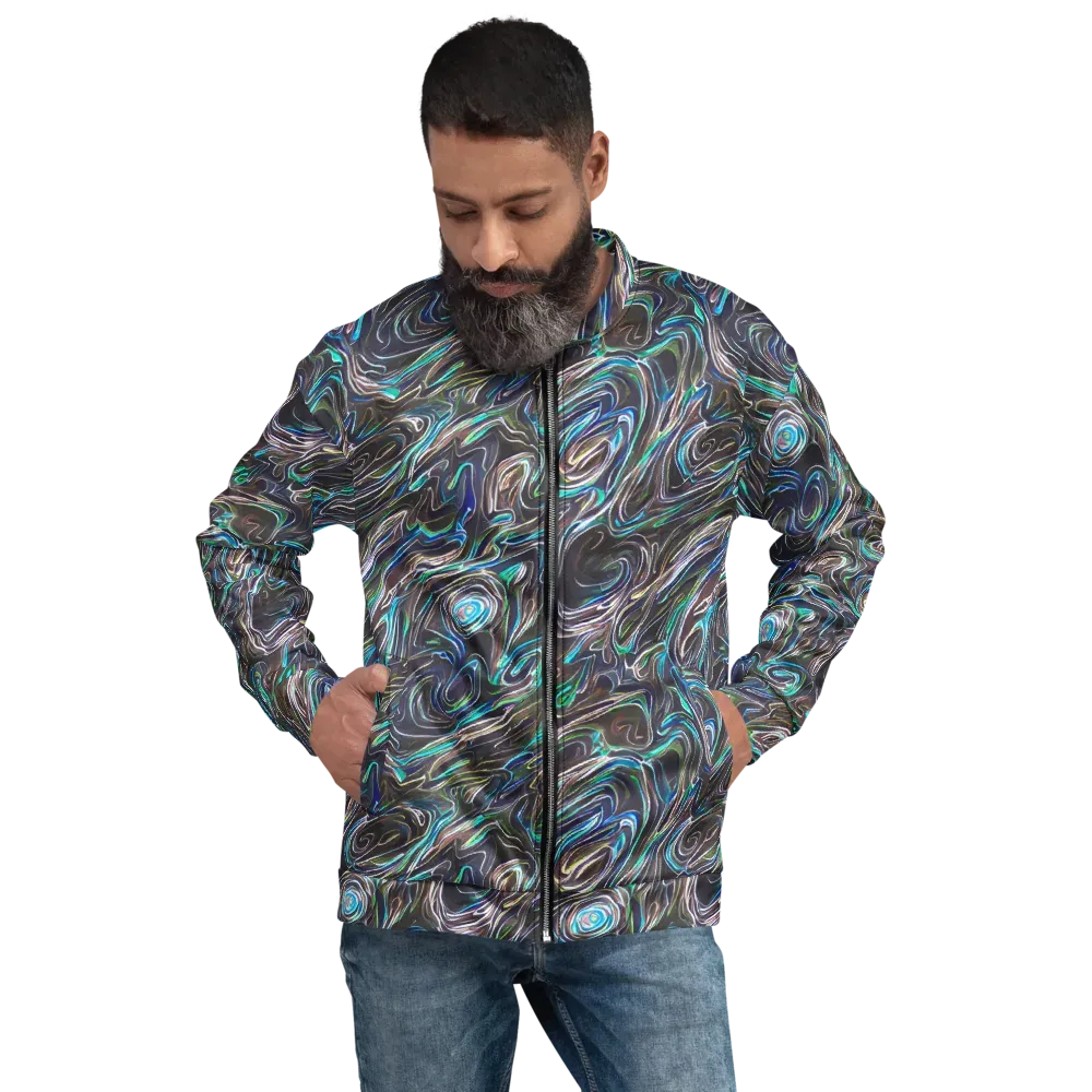 Iridescent Riptide on Bomber Jacket — Front