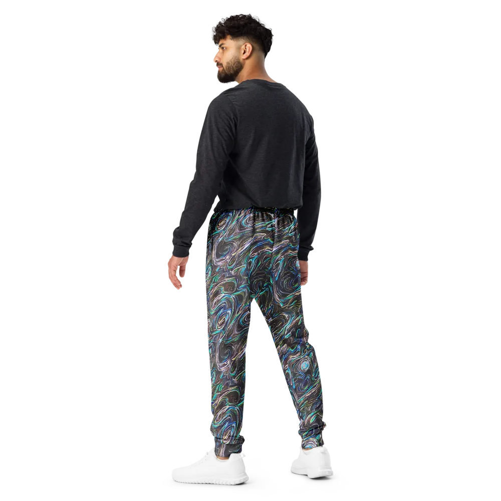 Iridescent Riptide on Men's Joggers — Back