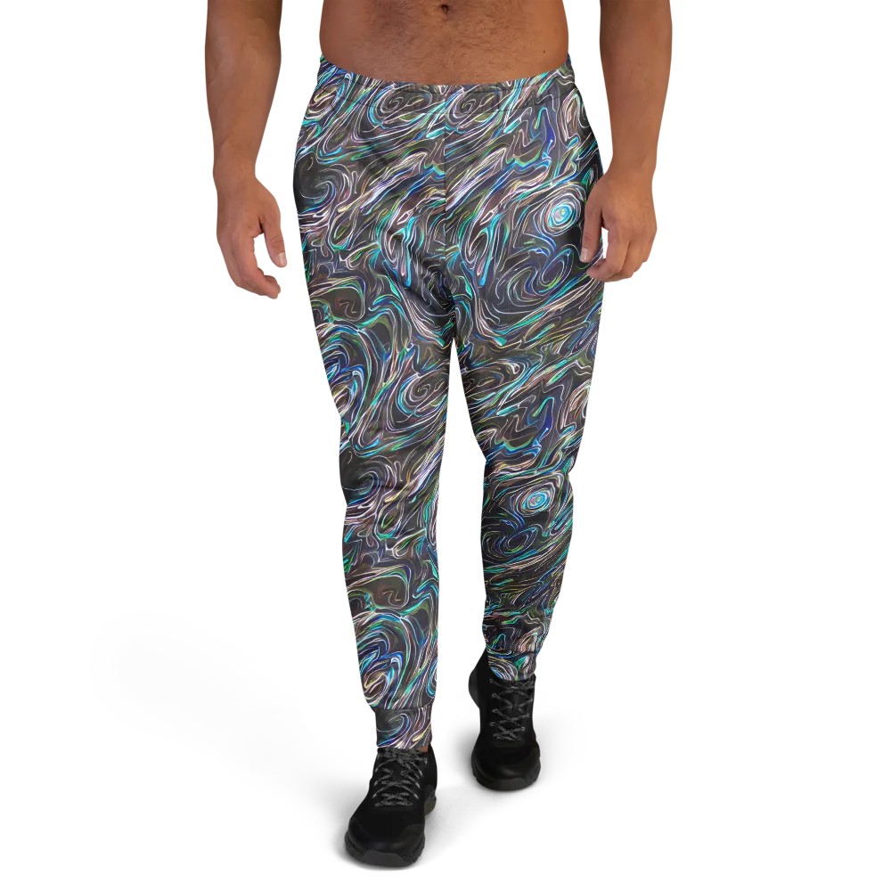 Iridescent Riptide on Men's Joggers — Front